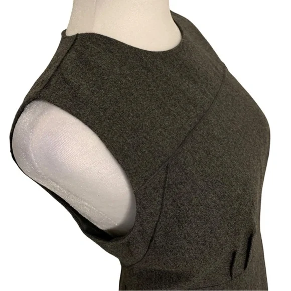 Magaschoni | NWOT Sleeveless Midi Sheath Dress in Charcoal Gray Size 2 - Picture 11 of 16